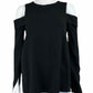 Tibi Black Cold Shoulder Blouse Size 4