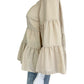 rebecca taylor Cream Tiered Blouse Size M