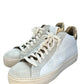 P448 Thea Mid Millenium Platform Sneakers in White, Gold & Suede Size 39
