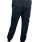 Why Dress Black Ruffle Joggers Size S