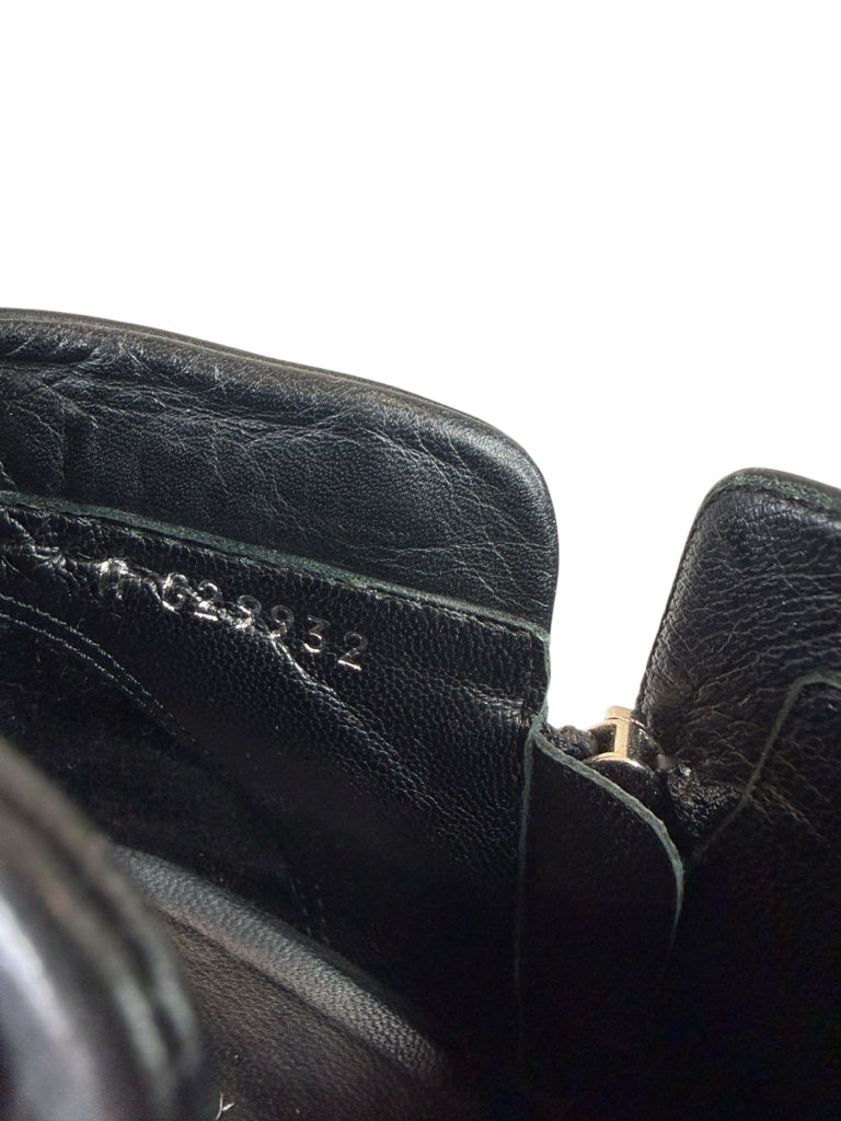 CHANEL Black Leather Ankle Boot Size 38.5