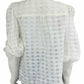 maeve Sheer Cream Plaid Button-Down Size L