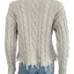 PISTOLA Cream Cable Knit Distressed Sweater Size XS