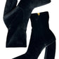 prada Black Velvet Bootie Size 37.5