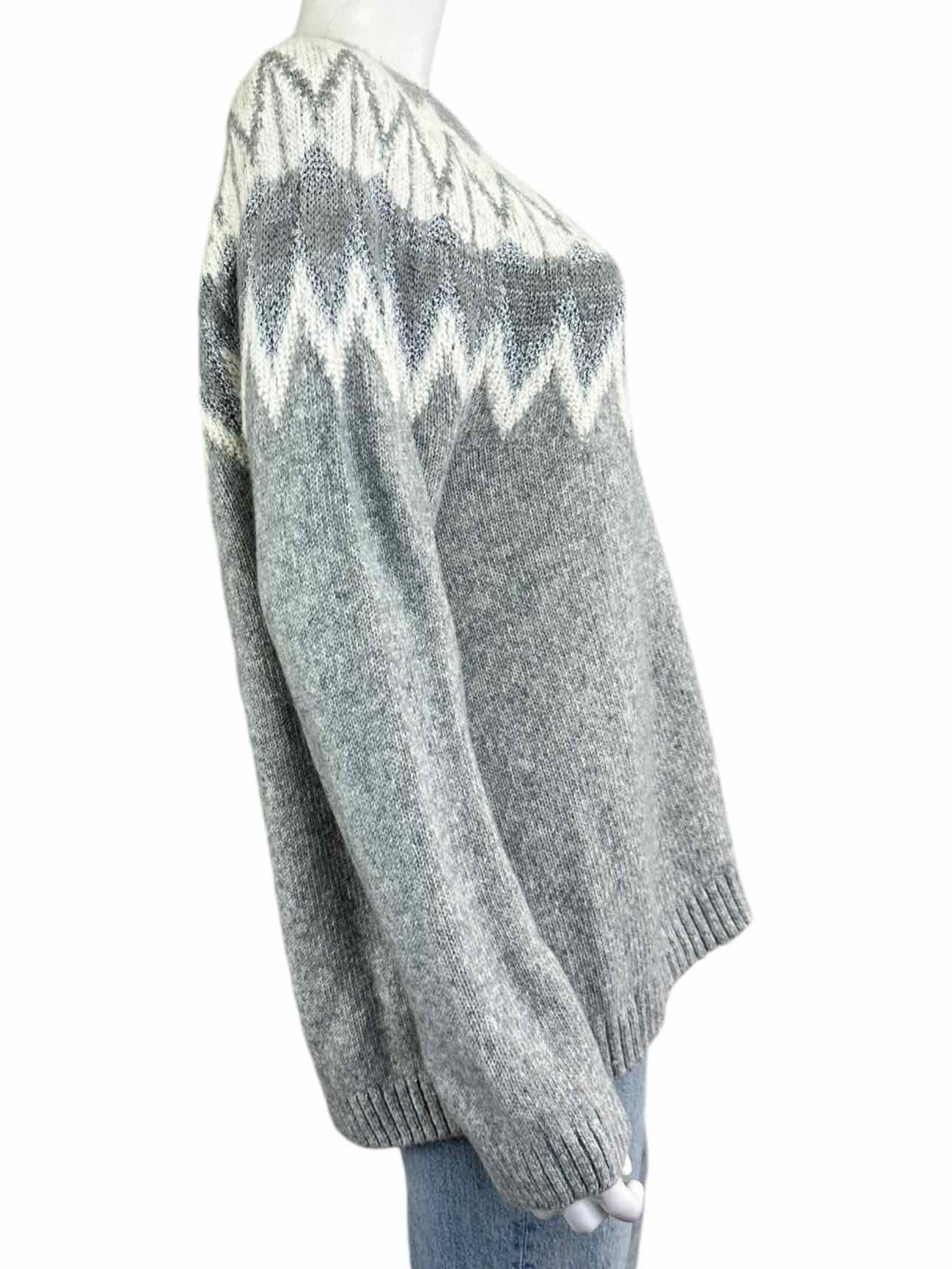 chicos Gray Nordic Sweater Size L