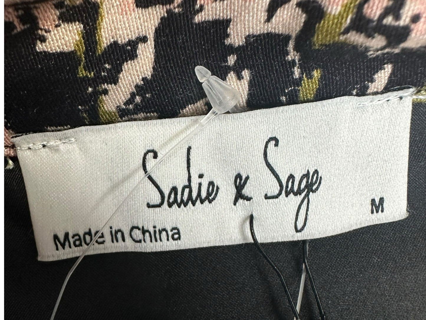 Sadie & Sage NWT Houndstooth Print Shirt Dress Size M