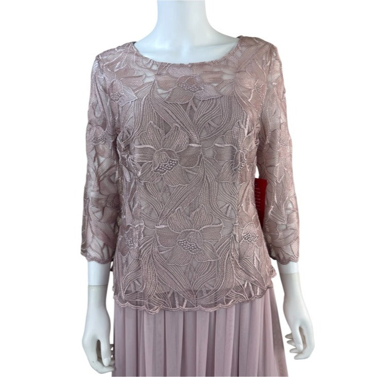 Alex Evenings NWT Rose Floral Lace Cocktail Dress Size 8