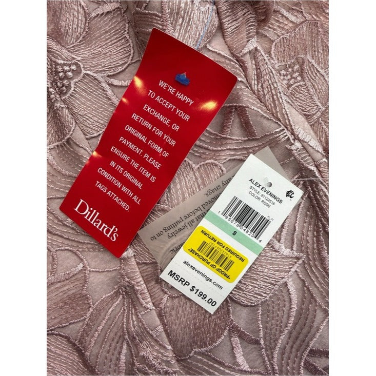 Alex Evenings NWT Rose Floral Lace Cocktail Dress Size 8