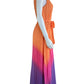 TAYLOR Ombre Pleated Maxi Dress Size M