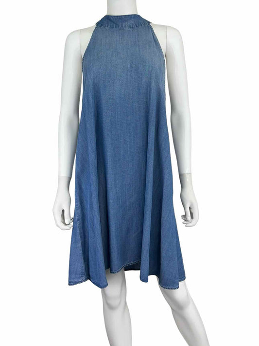 chelsea & violet NWT Blue Chambray Halter Dress Size L