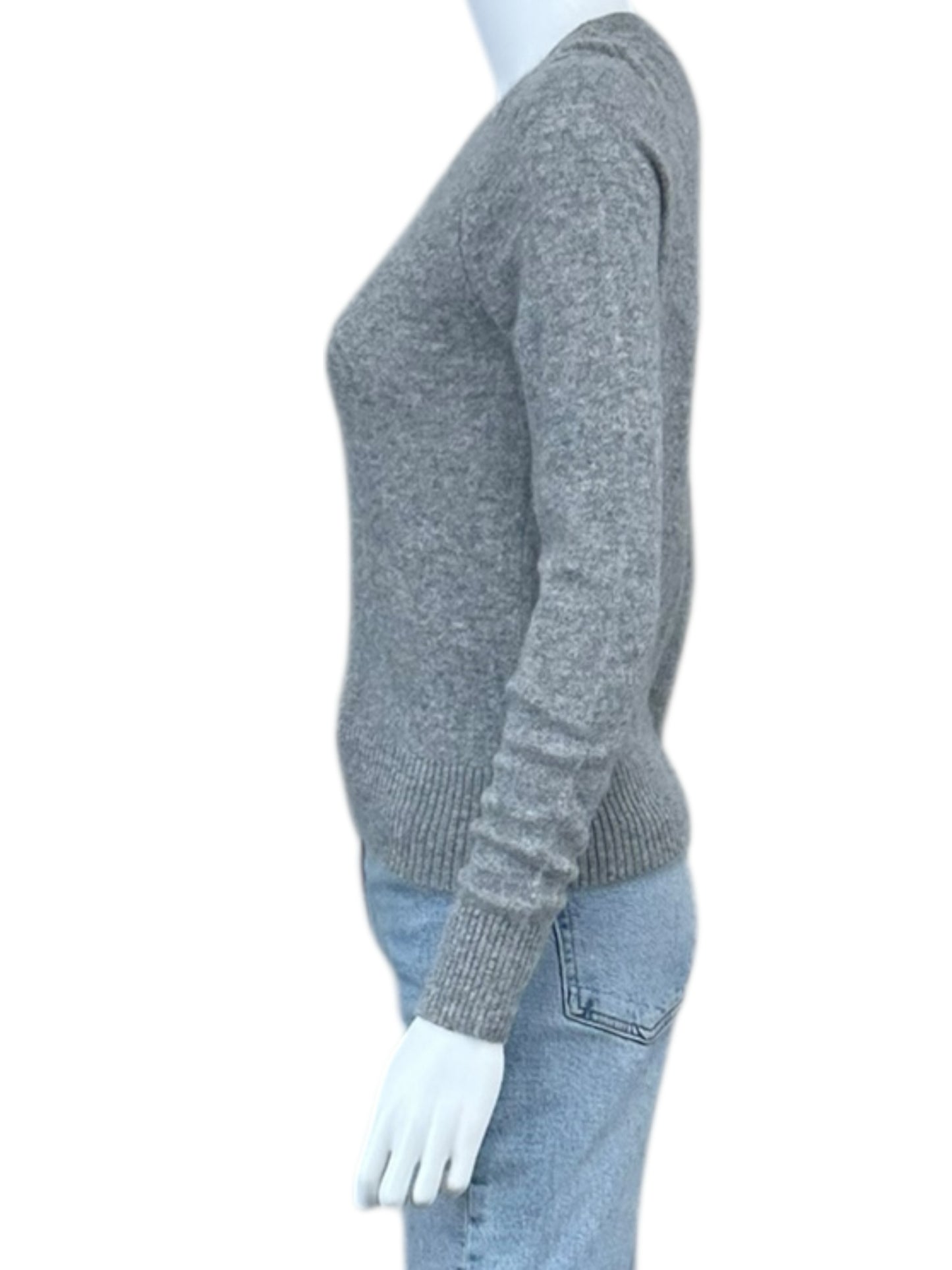 WHITE + WARREN Gray 100% Cashmere Sweater Size S