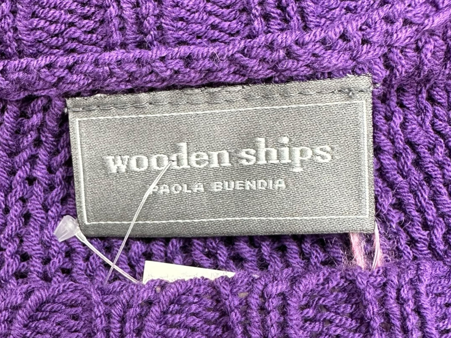 Wooden Ships NWT Purple Cable Knit Sweater Size M/L