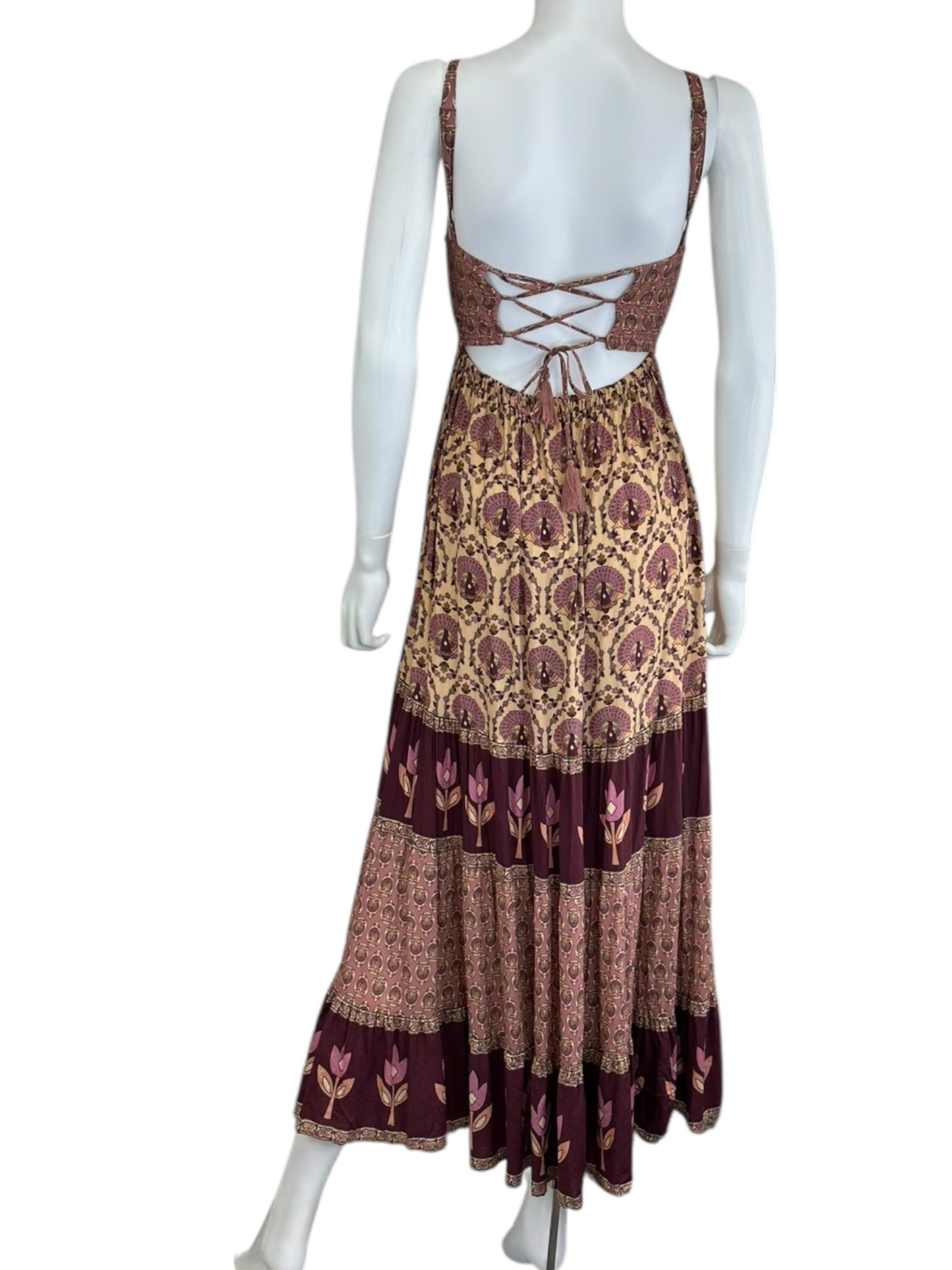 Spell & the Gypsy Cream and Purple Casual Dress Size XS