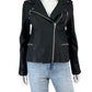 KUT from the Kloth Black Faux Leather Moto Jacket Size S