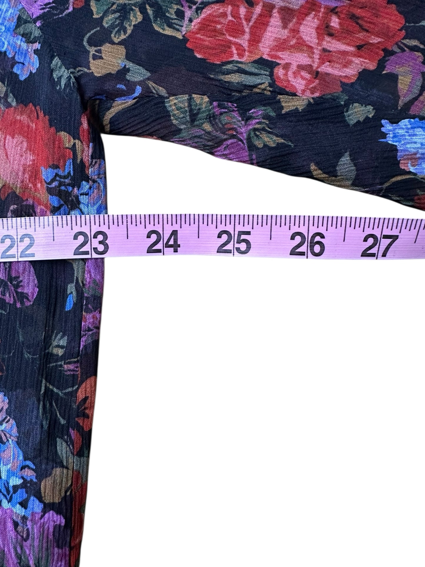 PAIGE 100% Silk Floral Print Blouse Size L