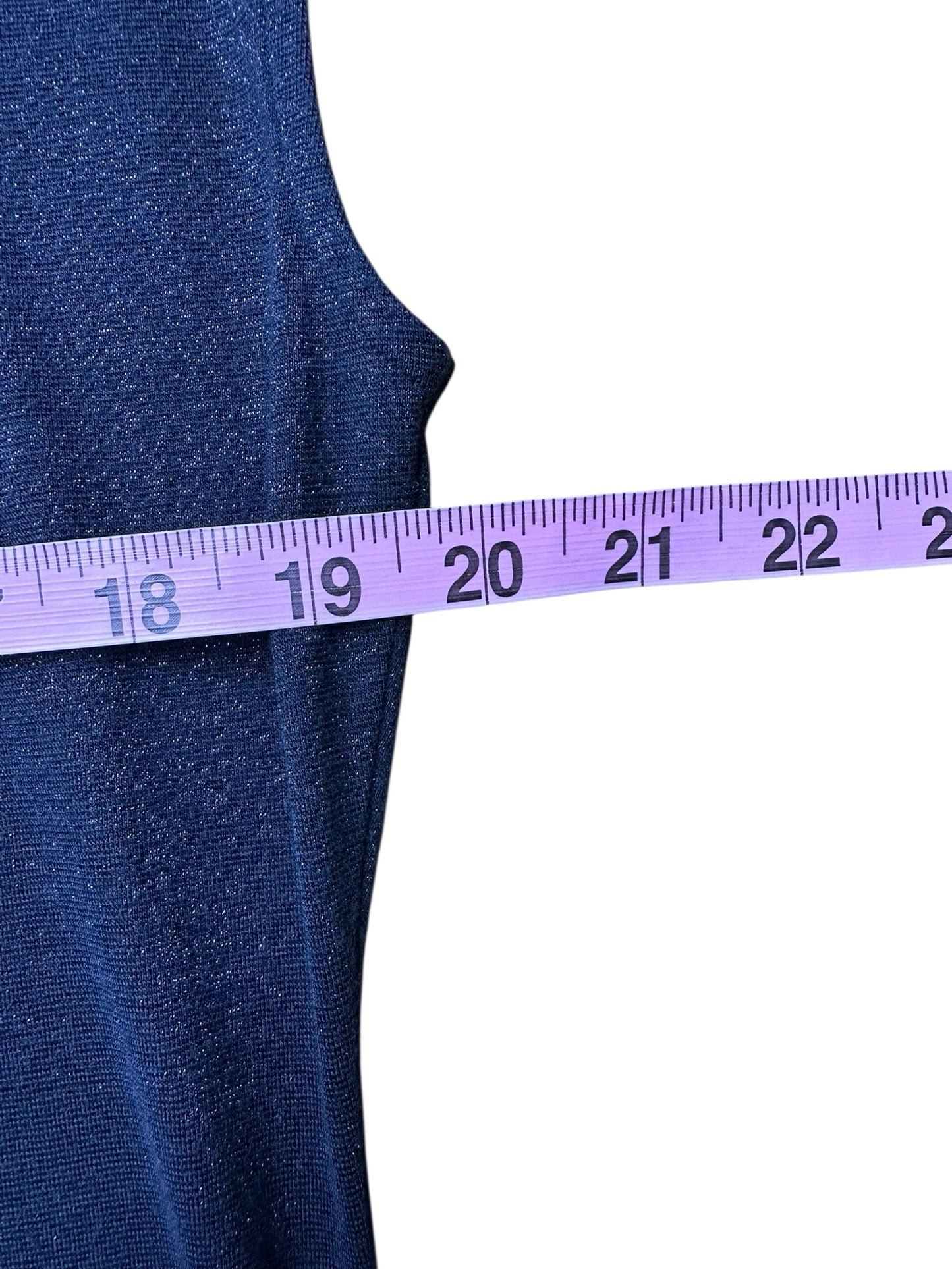 ESCADA Navy Shimmer Knit Top Size L