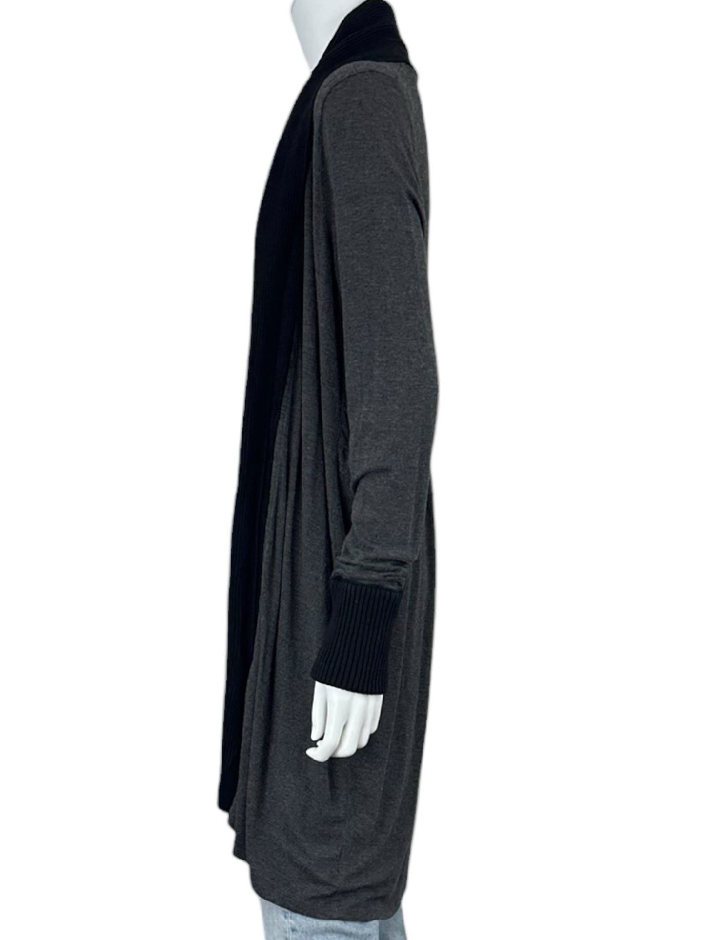 WHITE + WARREN Gray Knit Cardigan Size L