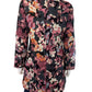 Chico's Muted Floral Drama Jacquard Coat Jacket Size M
