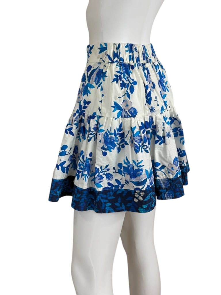 ALIVIA Blue Floral Lynn Top and Anessa Skort Size XS