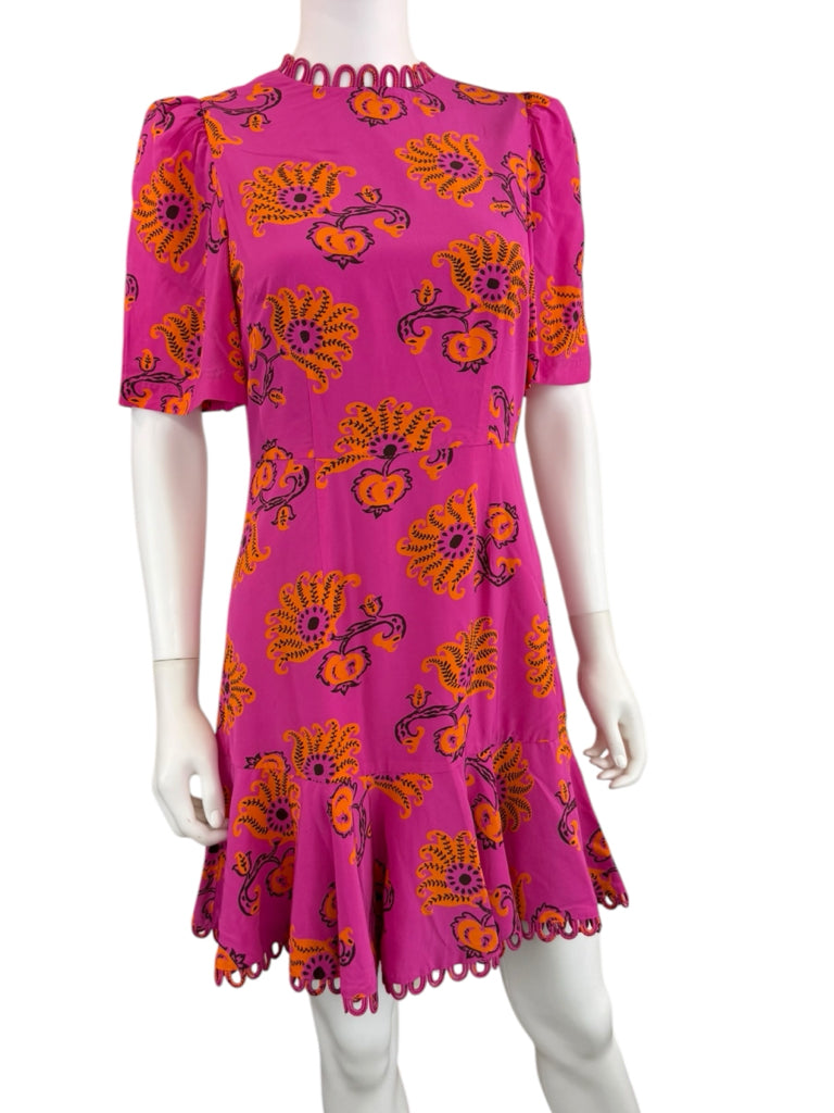 RHODE NWT Hot Pink Paisley Mini Workwear Dress Size 4
