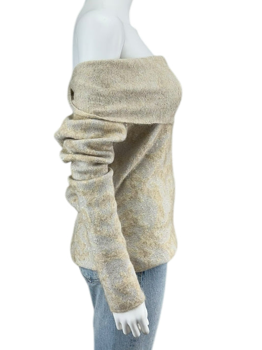 BELVEDERE Cream Wool Mohair Blend Sweater Size M