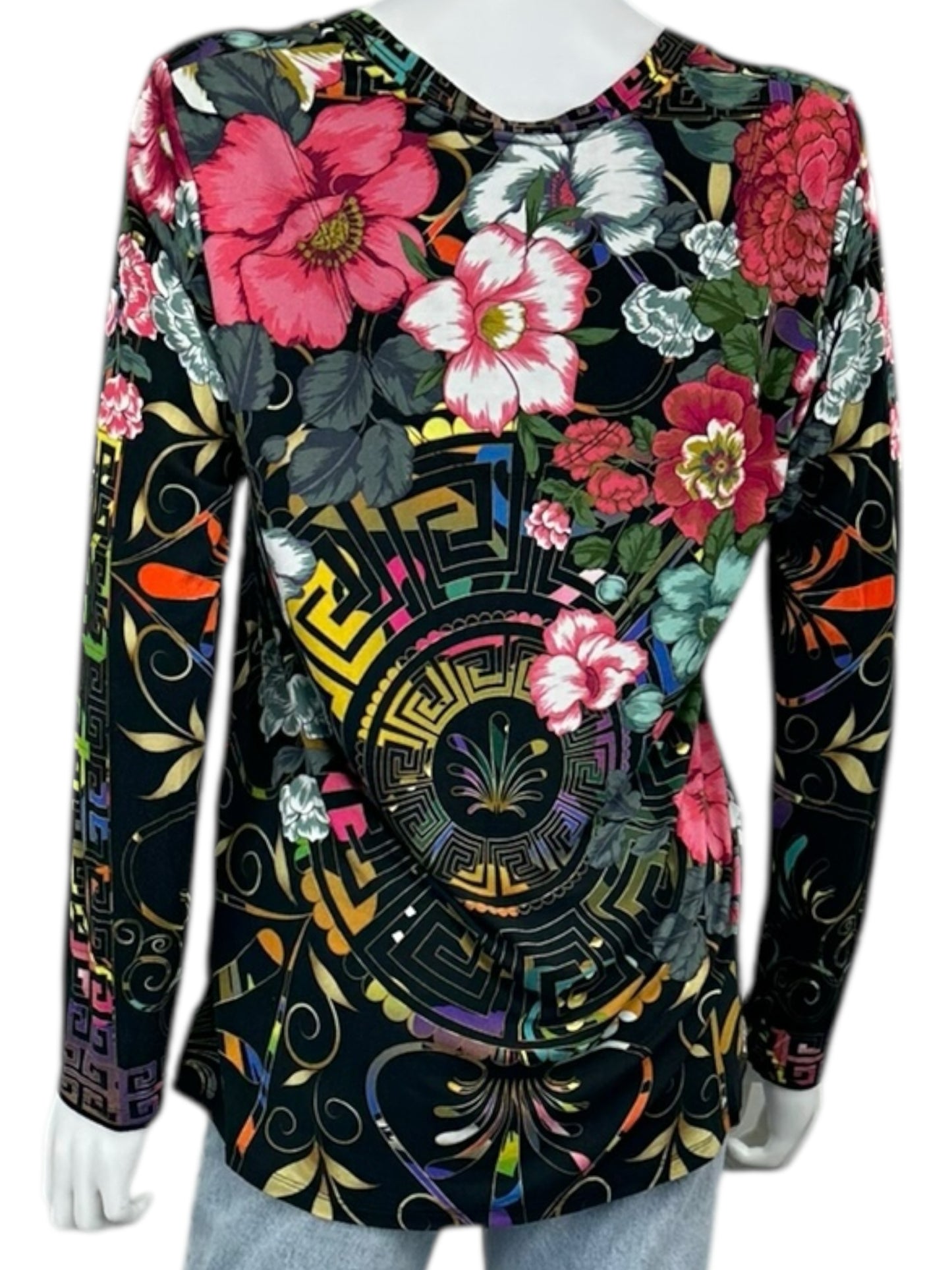 Johnny Was Floral Print Knit Top Size M