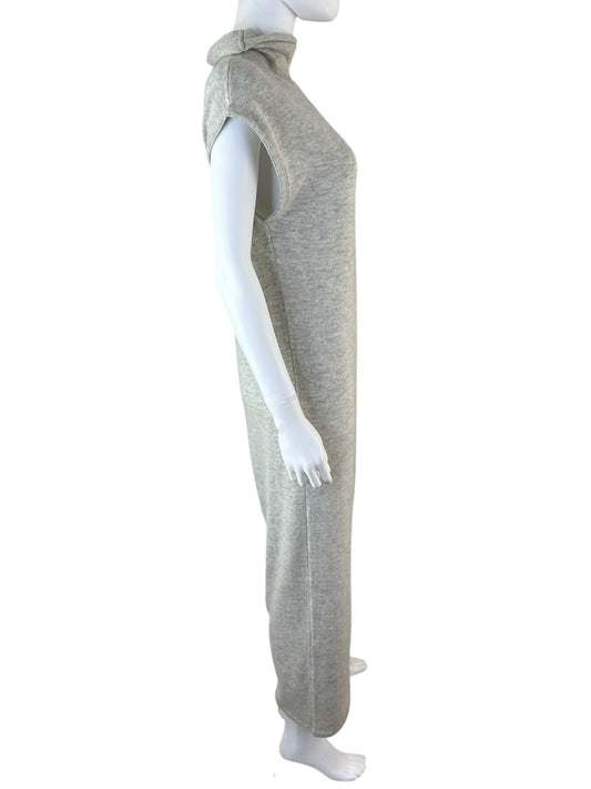 ALLUDE Gray Wool Cashmere Blend Maxi Sweater Dress Size M