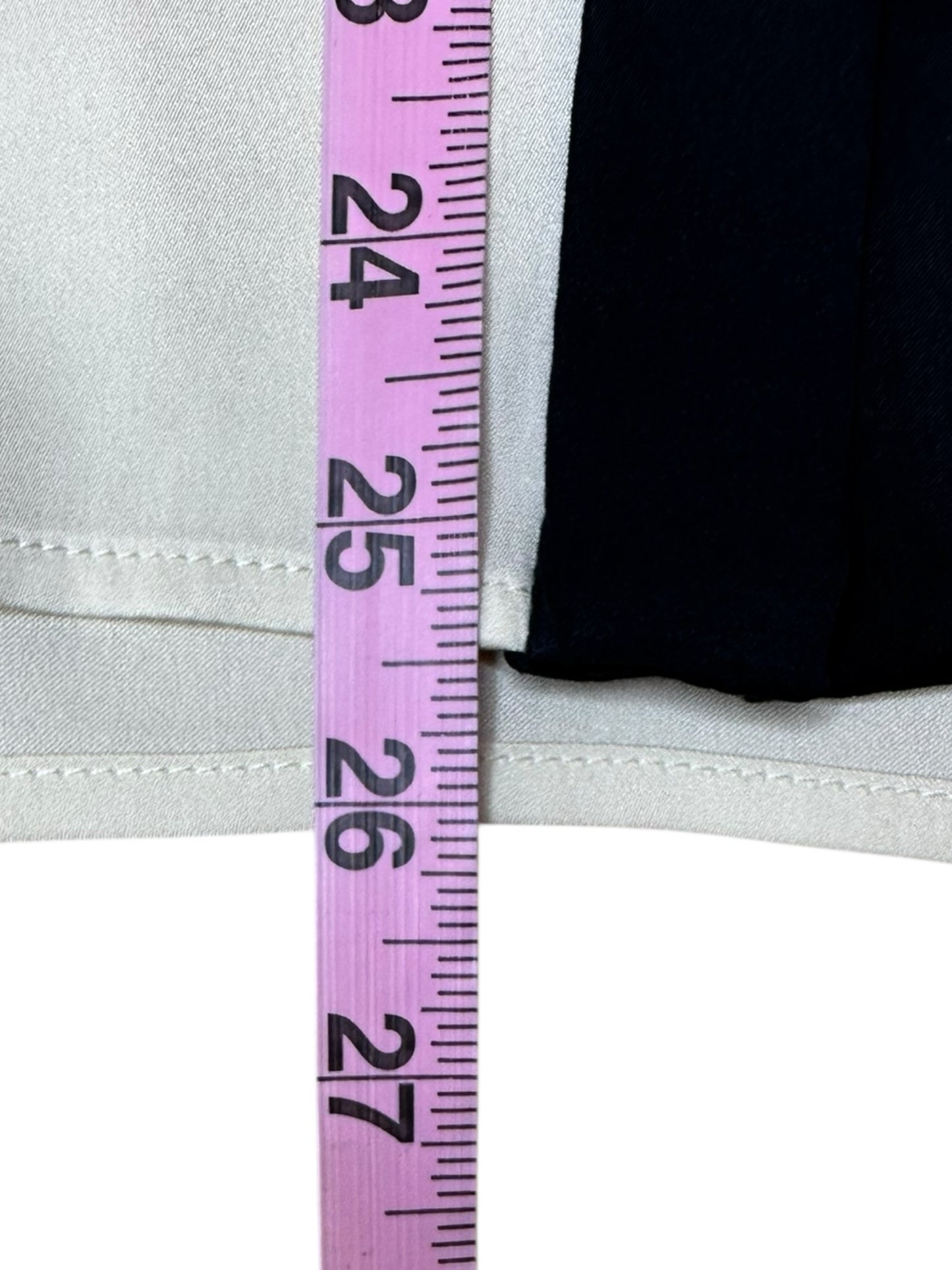 MILLY Cream Silk Button-Down Shirt Size 8