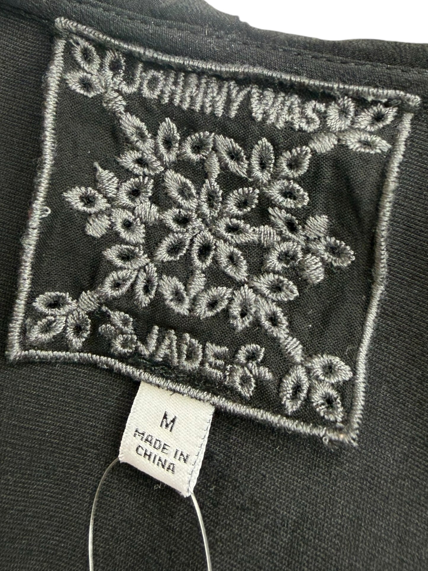 Johnny Was Black Velvet Embroidered 2 PC Knit Set Size M