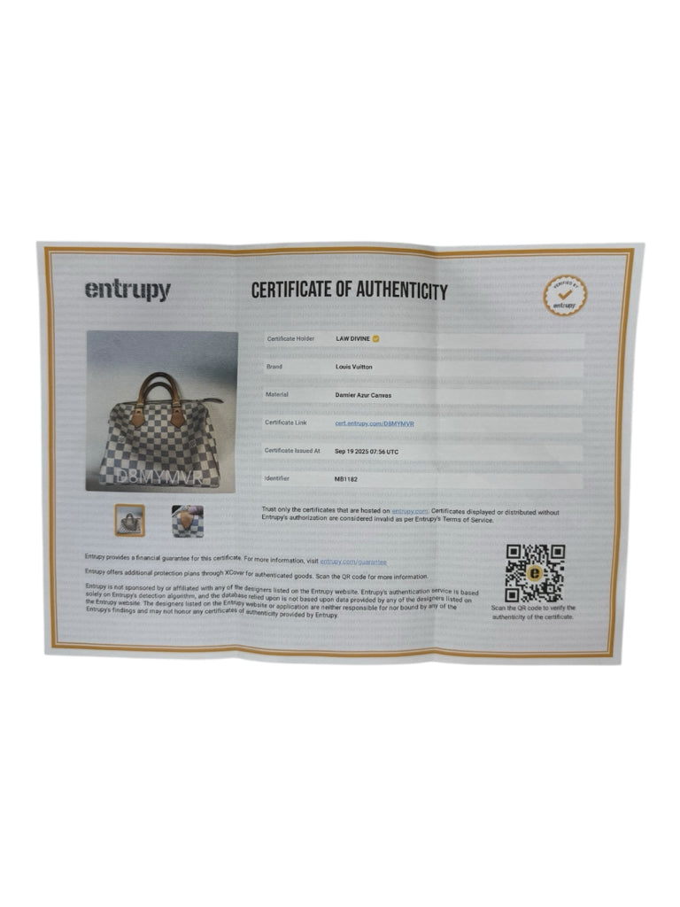 Louis Vuitton Damier Azur Speedy Bandouliere 30