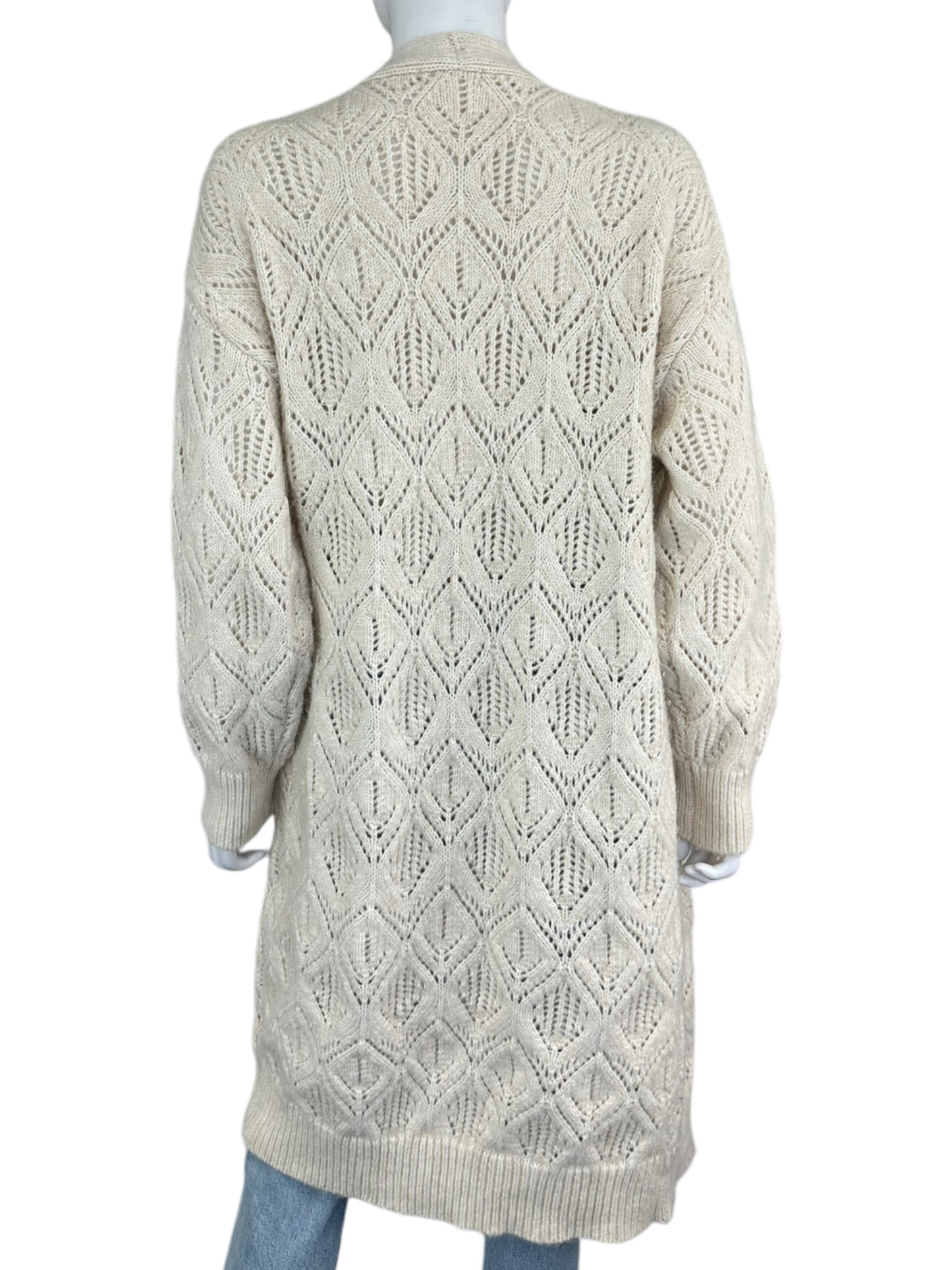 stitch drop Cream Knit Duster Size M