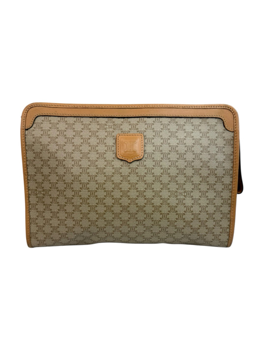 CELINE Vintage Beige Macadam Clutch
