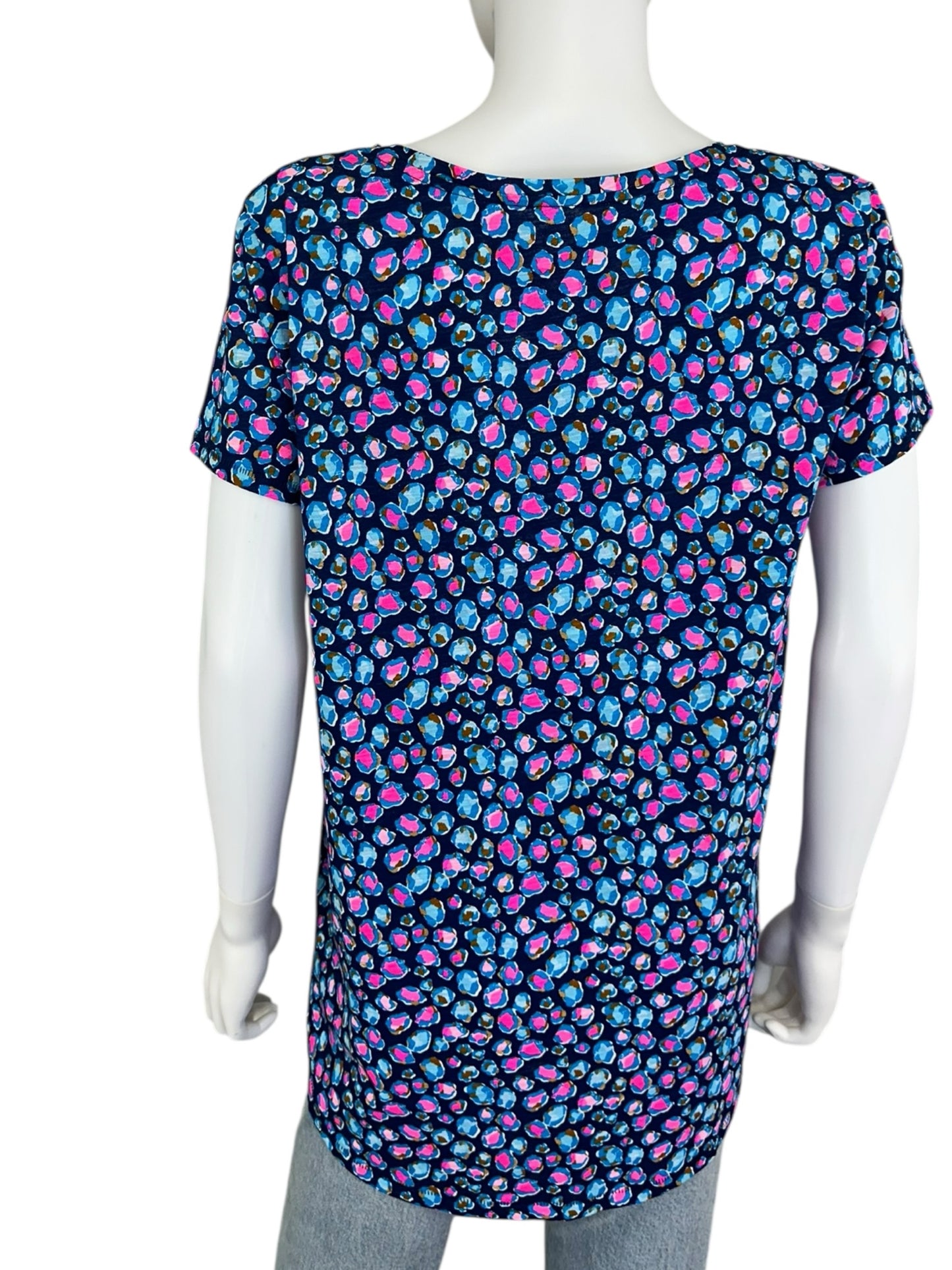 Lilly Pulitzer Navy Cheeta Print Tee Size L
