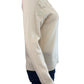 TAHARI NWT Ivory 100% Cashmere Sweater Size M