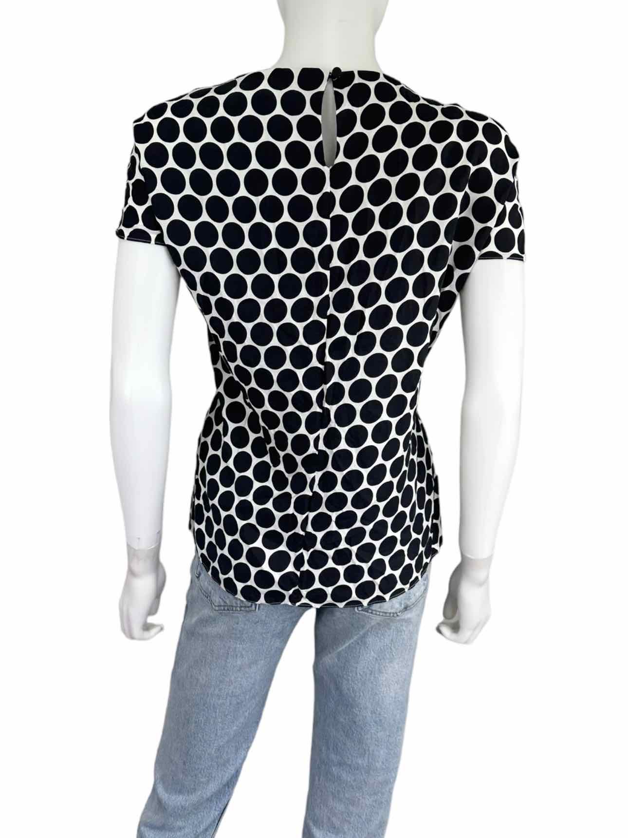 Boden Black Polka Dot Blouse Size 12