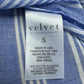 velvet BY GRAHAM & SPENCER Blue Striped Blouse Size S