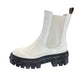 Louis Vuitton Cream Leather Chelsea Boots Size 37.5