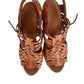 Tory Burch Brown Leather Nadia Wedges Size 8