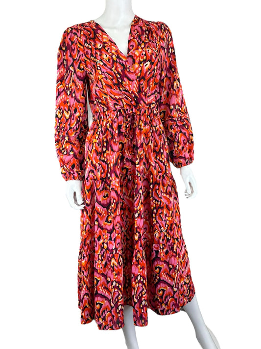 PINCH Red Patterned Casual Dress Size S