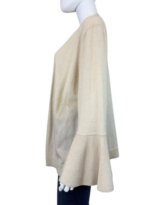 BANANA REPUBLIC Cream 100% Cashmere Sweater Cardigan Size L