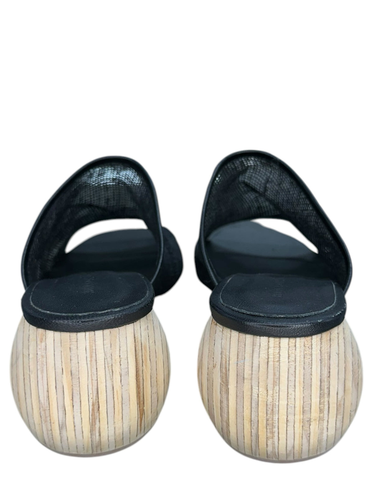 Huma Blanco Black Mesh Milla Mule Sandals SIze 38