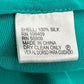 ANTONIO MELANI 100% Silk Teal Button Down Size Shirt Size L