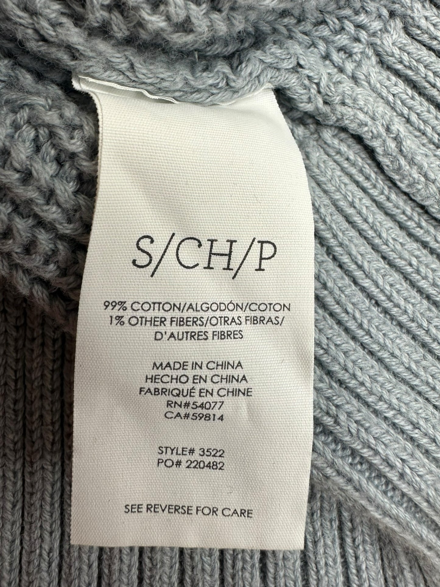 cabi Blue Reversible Fair Play Sweater Size S
