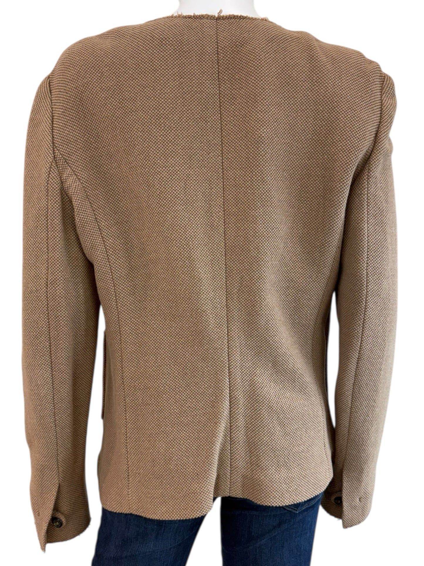 Piazza Sempione Brown Wool Blend Jacket Size 4