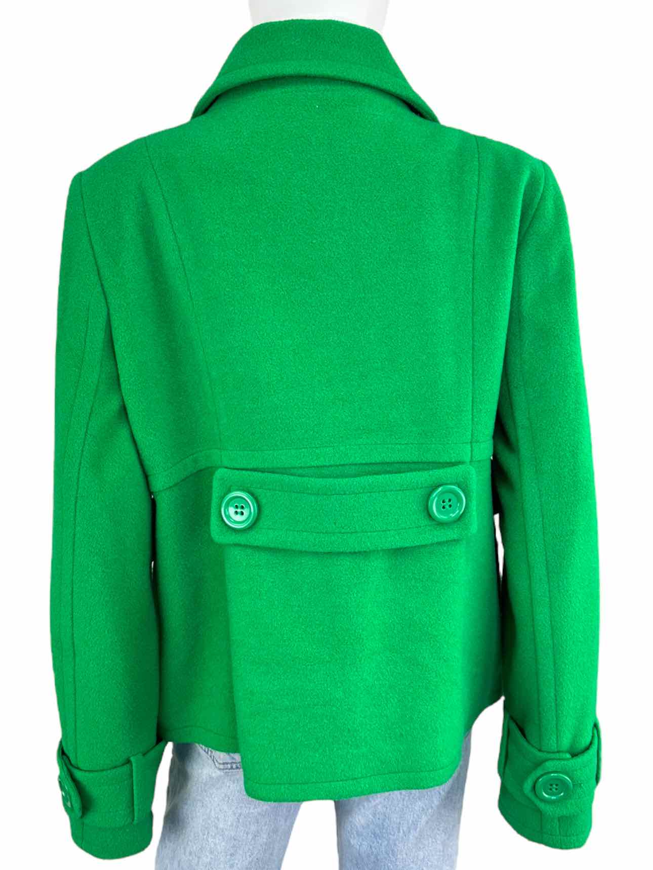 WORTHINGTON Wool Blend Green Pea Coat Size L