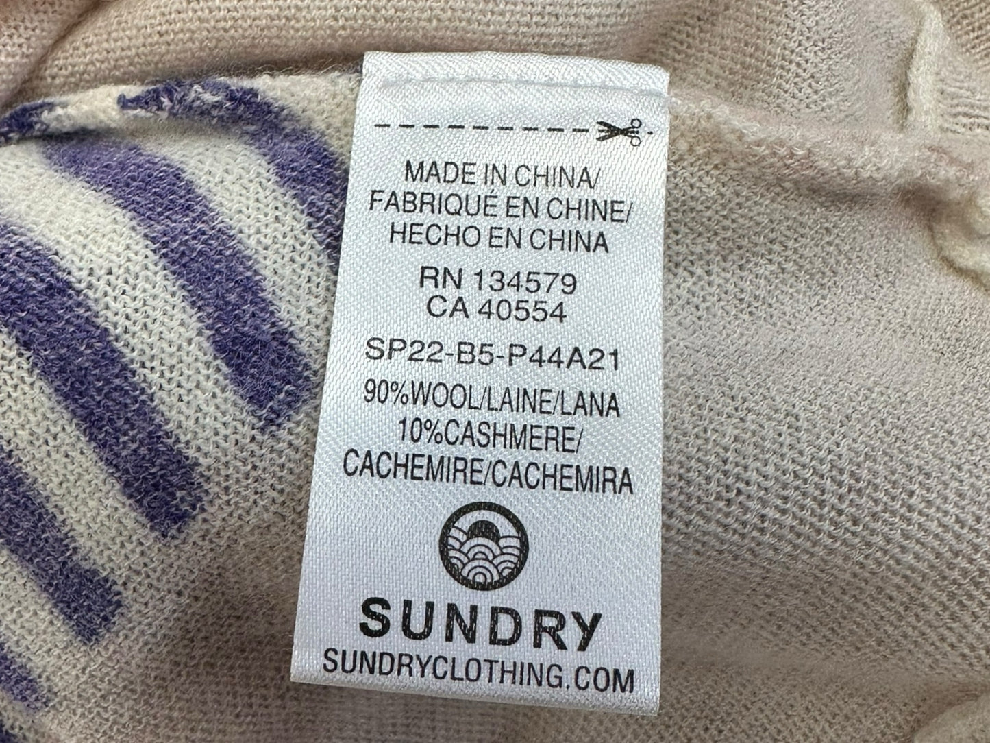 SUNDRY Colorblock Wool Sweater Size M
