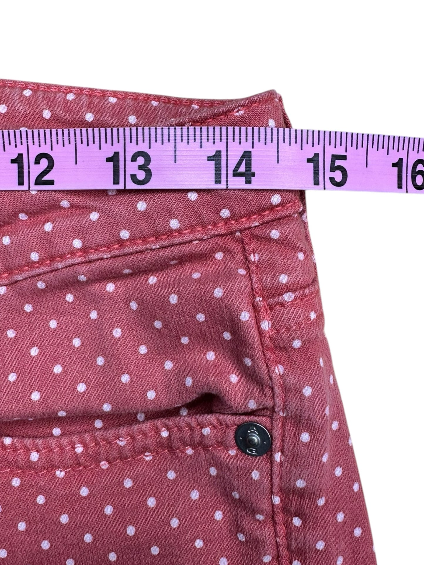 Adriano Goldschmid Red STEVIE Polka Dot Jeans Size 27
