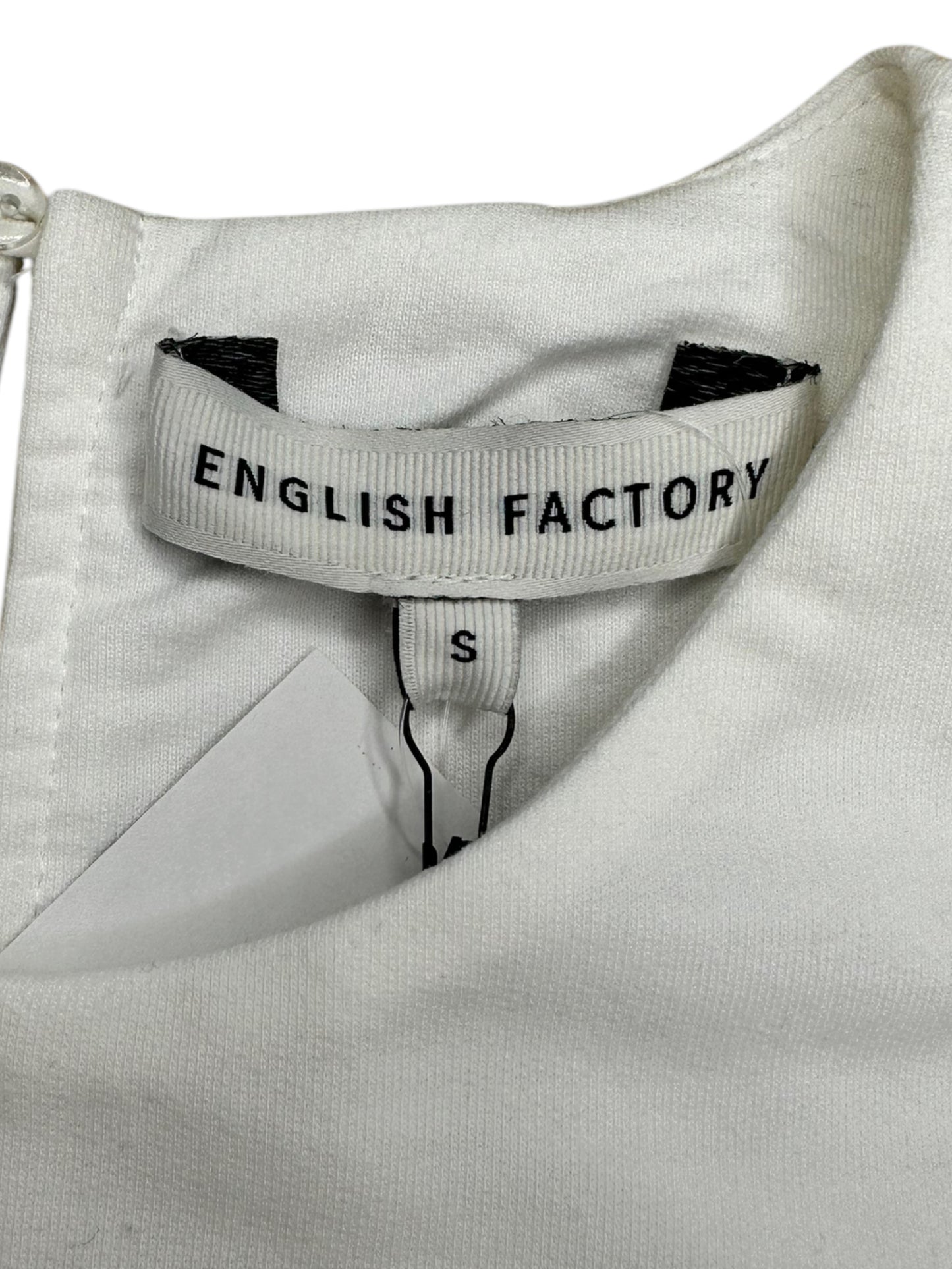 ENGLISH FACTORY NWT White Cotton Ruffle Blouse Size S