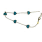 14K Gold Turquoise Heart Inlay Bracelet