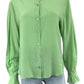 EQUIPMENT Green 100% Silk Button-Down Shirt Size S